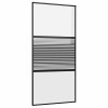Üvegajtó csíkos fekete 102,5 x 2 x 205 cm alumínium
