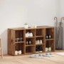 Cipőpad polcokkal tárolóval öreg fa 103 x 30 x 54,5 cm faanyag