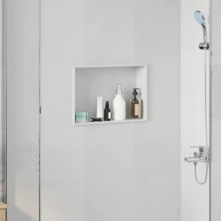 Zuhany niche fehér 45 x 30 x 9.5 cm rozsdamentes acél