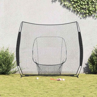 Baseball gyakorlóháló fekete 250 x 106 x 209 cm poliészter