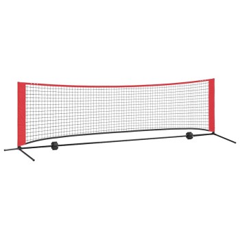 Tenisz háló fekete és piros 301 x 90,5 x 87 cm poliészter