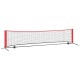 Tenisz háló fekete és piros 396 x 92 x 87 cm poliészter