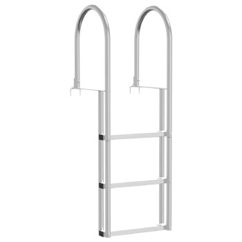 3 lépcsős stéglétra ezüst 45 x 11,5 x 134 cm alumínium