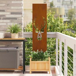 Kerti dekoratív panel rozsdás 32 x 140 cm viharvert acél