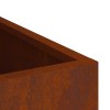 Kerti cserép rozsdás 50 x 32 x 40 cm időjárásálló acél