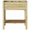Magas virágcserép barna 85,5 x 46,5 x 96 cm impregnált fenyőfa