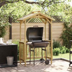 Bbq tároló 133.5x63x200 cm kezelt fa fenyő