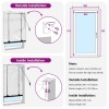 Zsaluzia fekete 105 x 130 cm 35 mm masszív paulownia fa