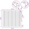 Zsaluzia fekete 150 x 130 cm 35 mm masszív paulownia fa