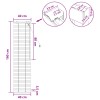 Zsaluzia fekete 40 x 160 cm 35 mm masszív paulownia fa