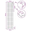 Zsaluzia fekete 55 x 250 cm 35 mm masszív paulownia fa