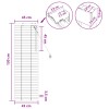 Zsaluzia sötét barna 45 x 130 cm 35 mm masszív paulownia fa