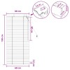 Zsaluzia sötét barna 60 x 130 cm 35 mm masszív paulownia fa