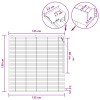Zsaluzia sötét barna 125 x 130 cm 35 mm masszív paulownia fa