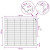 Zsaluzia sötét barna 145 x 130 cm 35 mm masszív paulownia fa