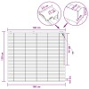 Zsaluzia sötét barna 160 x 130 cm 35 mm masszív paulownia fa