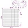 Zsaluzia sötét barna 160 x 160 cm 35 mm masszív paulownia fa