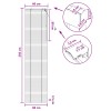 Zsaluzia sötét barna 60 x 250 cm 35 mm masszív paulownia fa