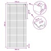 Zsaluzia sötét barna 100 x 250 cm 35 mm masszív paulownia fa