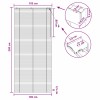 Zsaluzia sötét barna 105 x 250 cm 35 mm masszív paulownia fa