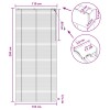 Zsaluzia sötét barna 110 x 250 cm 35 mm masszív paulownia fa