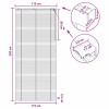 Zsaluzia sötét barna 115 x 250 cm 35 mm masszív paulownia fa