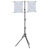 Céltábla állvány fekete és fehér 82,5 x 51 x 150 cm fém