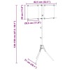 Céltábla állvány fekete és fehér 82,5 x 51 x 150 cm fém