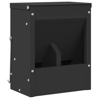 Nyúl etető fekete 20 x 12,5 x 25 cm hidegen hengerelt acél