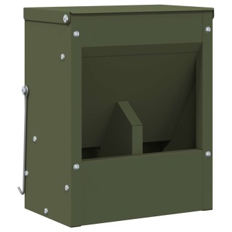 Nyúl etető olajzöld 20 x 12,5 x 25 cm hidegen hengerelt acél