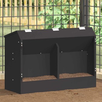 Nyúl etető fekete 64.5 x 25.5 x 45.5 cm hidegen hengerelt acél
