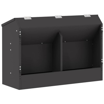 Nyúl etető fekete 64.5 x 25.5 x 45.5 cm hidegen hengerelt acél