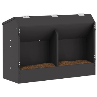 Nyúl etető fekete 64.5 x 25.5 x 45.5 cm hidegen hengerelt acél