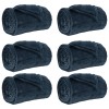 Takarók 6 pcs sötétkék 220 x 240 cm gyapjú