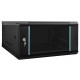 Hálózati szekrény tárolóval fekete 60 x 60 x 35 cm acél