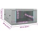 Hálózati szekrény tárolóval szürke 60 x 60 x 35 cm acél