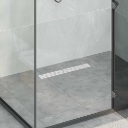 362 fok zuhany lefolyó vonal dizájnnal ezüst 50 cm