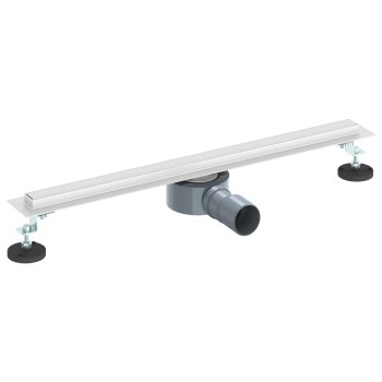 360° zuhany lefolyó vékony modellel ezüst 60 cm