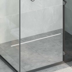 360° zuhany lefolyó vékony modellel ezüst 90 cm