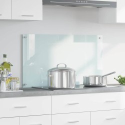Konyhai splashback fehér 90 x 50 x 0.8 cm edzett üveg