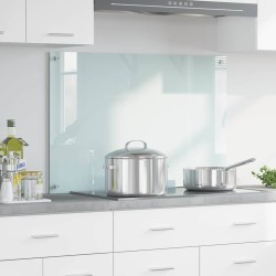 Konyhai splashback fehér 90 x 60 x 0.8 cm edzett üveg