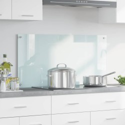 Konyhai splashback fehér 100 x 50 x 0,8 cm edzett üveg