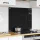 Konyhai splashback fekete 70 x 60 x 0.8 cm edzett üveg