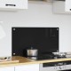Konyhai splashback fekete 80 x 40 x 0.8 cm edzett üveg