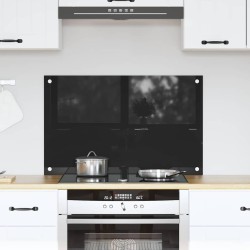 Konyhai splashback fekete 80 x 50 x 0.8 cm edzett üveg