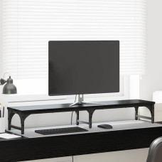 Monitor tartó fekete tölgy 105 x 23 x 15,5 cm faanyag