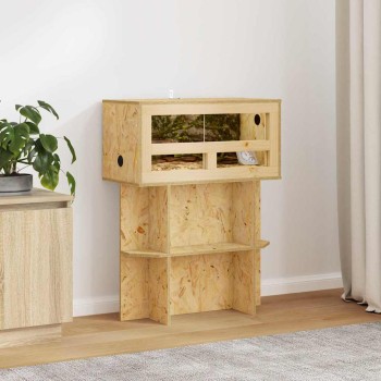 Terrárium alap polcokkal barna 60 x 30 x 50 cm osb