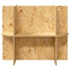 Terrárium alap polcokkal barna 60 x 30 x 50 cm osb