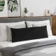 Kanapé párnák 2 pcs fekete 120 x 40 cm bársonyos szövet