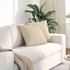 Kanapé párnák 2 pcs krém 45 x 45 cm szövet